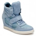 Vente Nouveau Chaussures ASH Cool Bleu Basket Montante Femme France