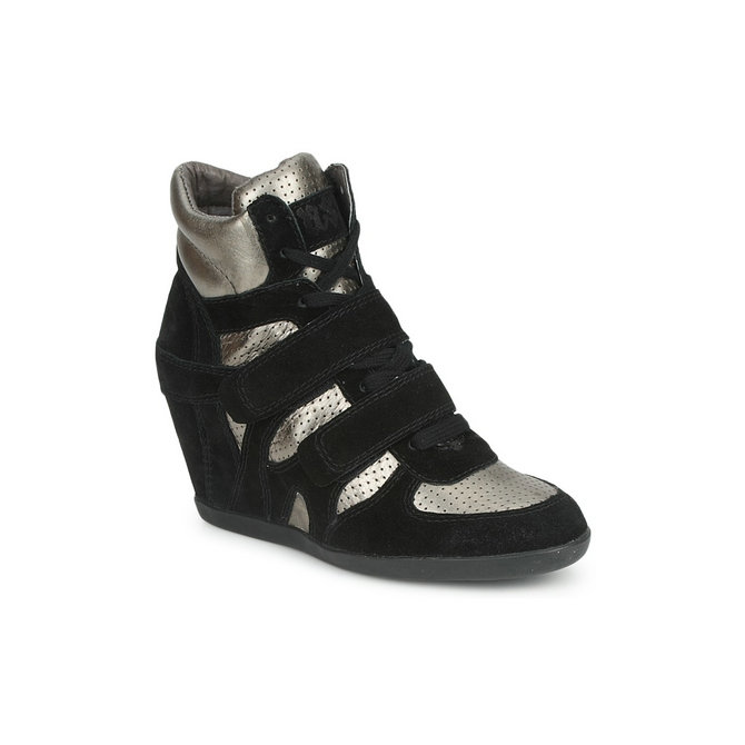 Ash BEA noir/or, Chaussures Basket montante Femme